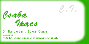 csaba ipacs business card